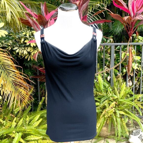 Michael Kors Braided Cowl Neck Tank Top - Picture 2 of 9